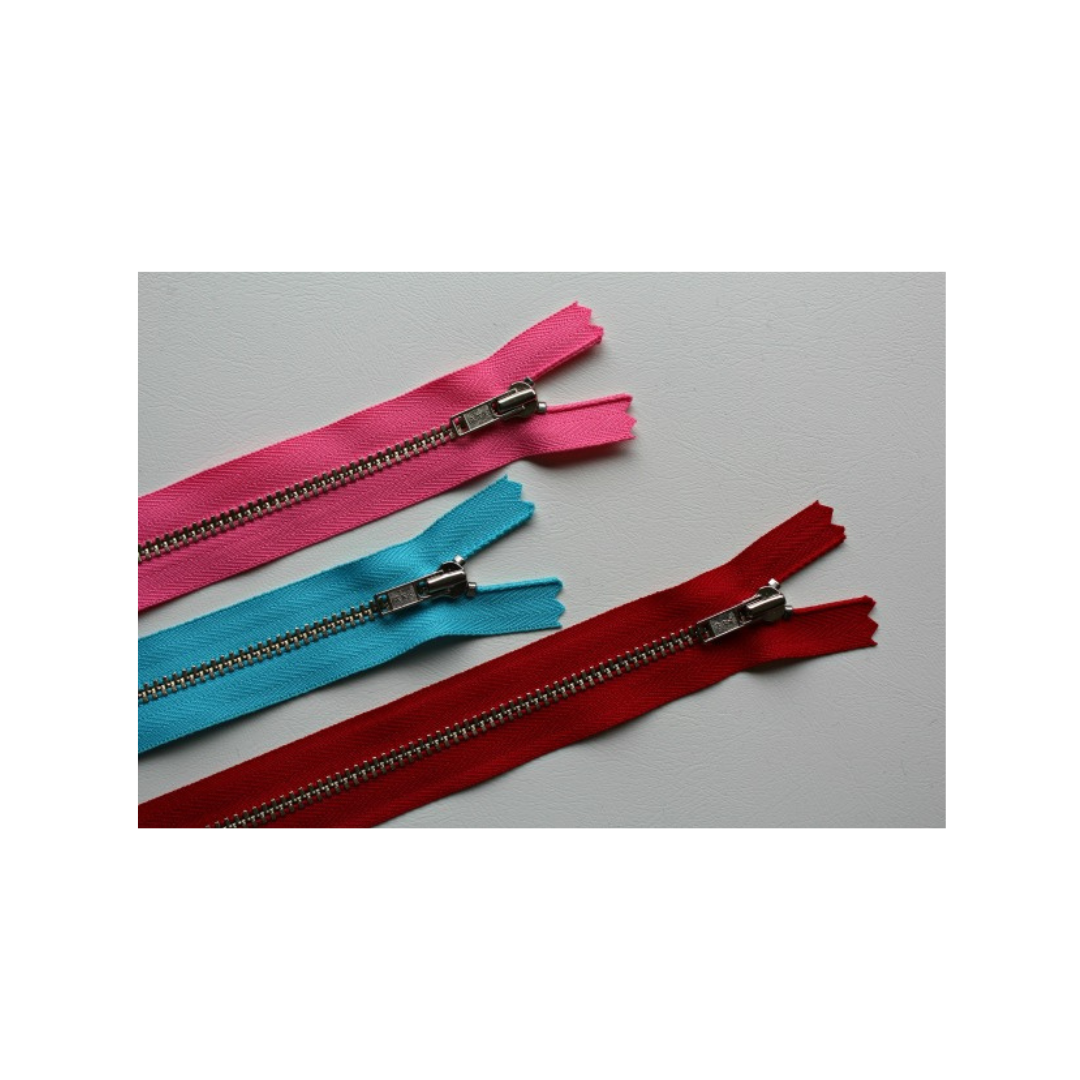 Metal zippers