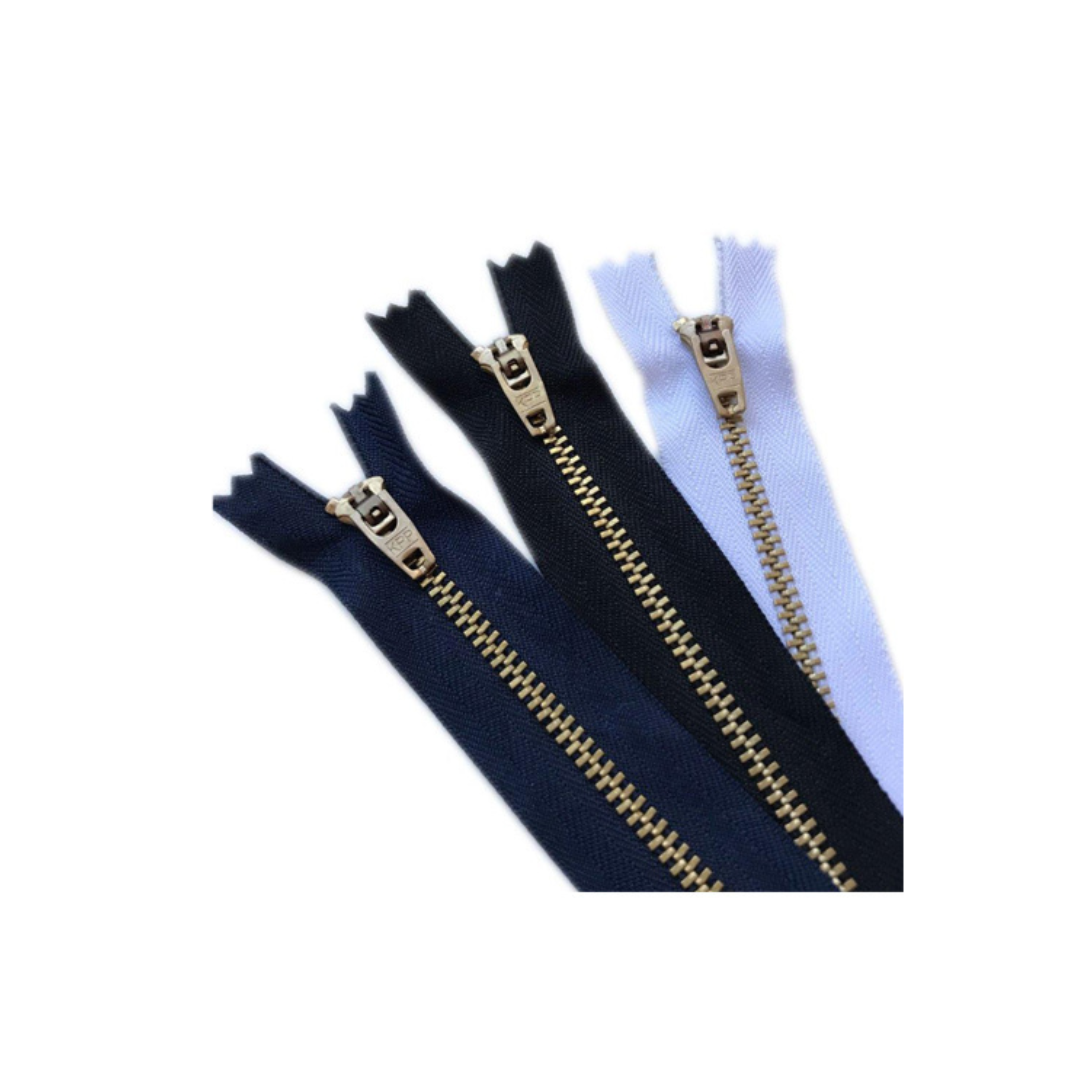 Metal zippers